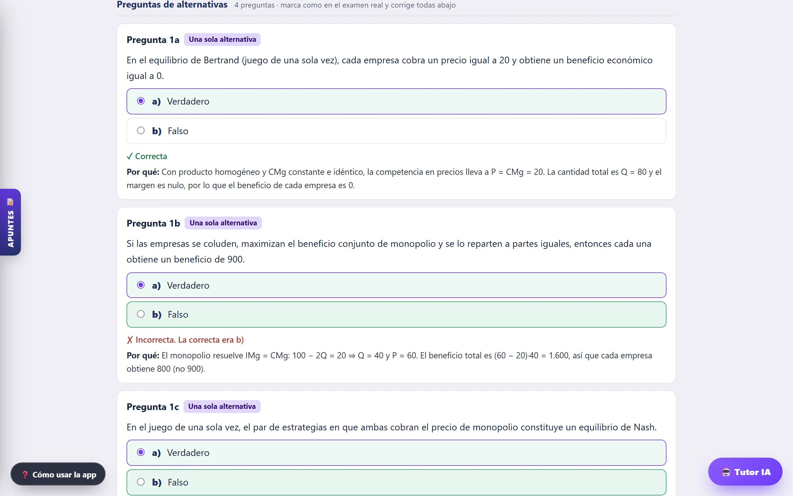 Verdadero y falso de Primavera 2026 corregido con la pauta